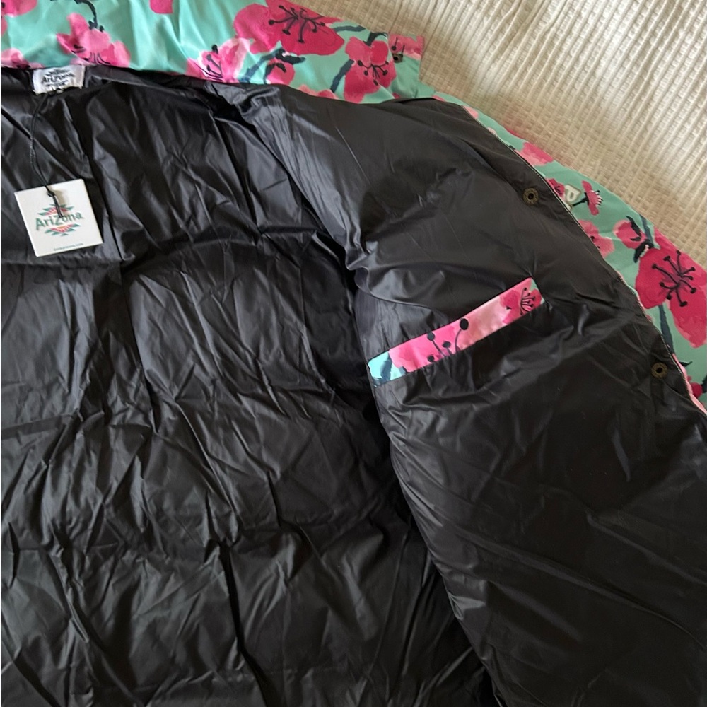Arizona Green Tea floral Puffer Jacket / Coat - Picture 9 of 13